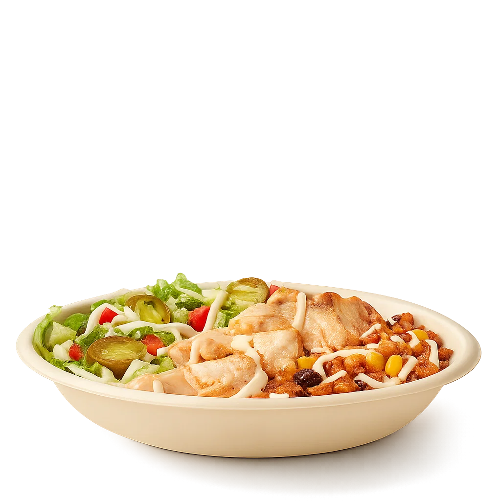 Tim Hortons Habanero Chicken Loaded Bowl with Cheese