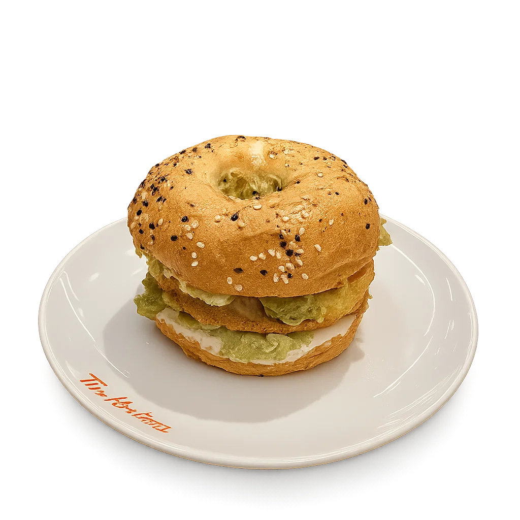 Tim Horton Egg & Guac Bagel