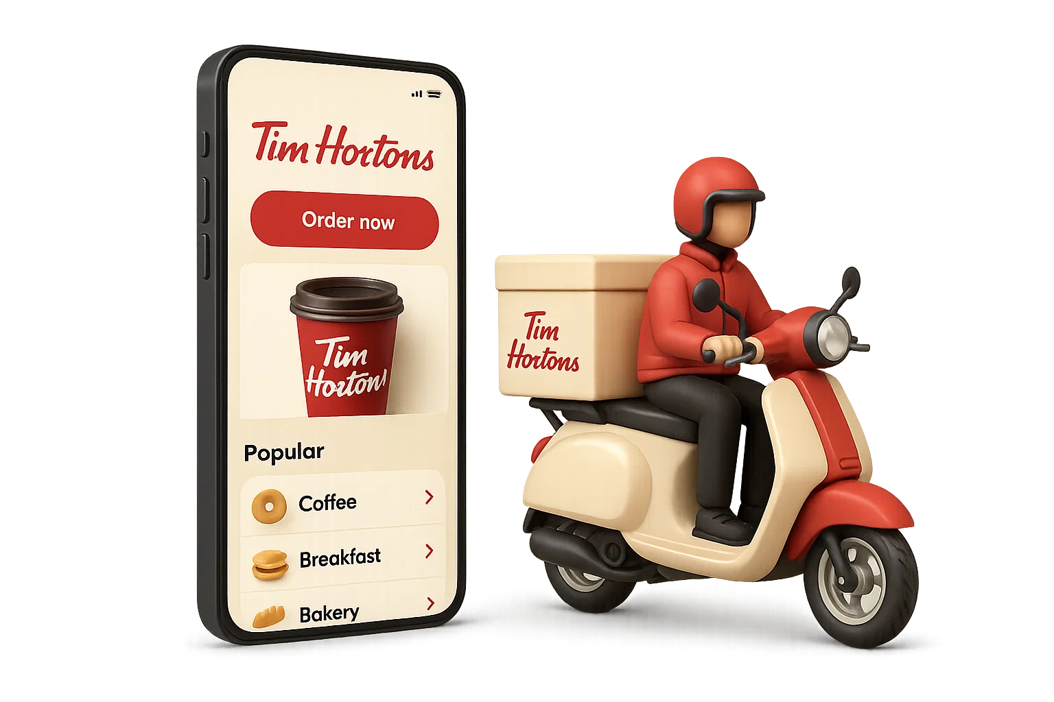 Order from the Tim Hortons App