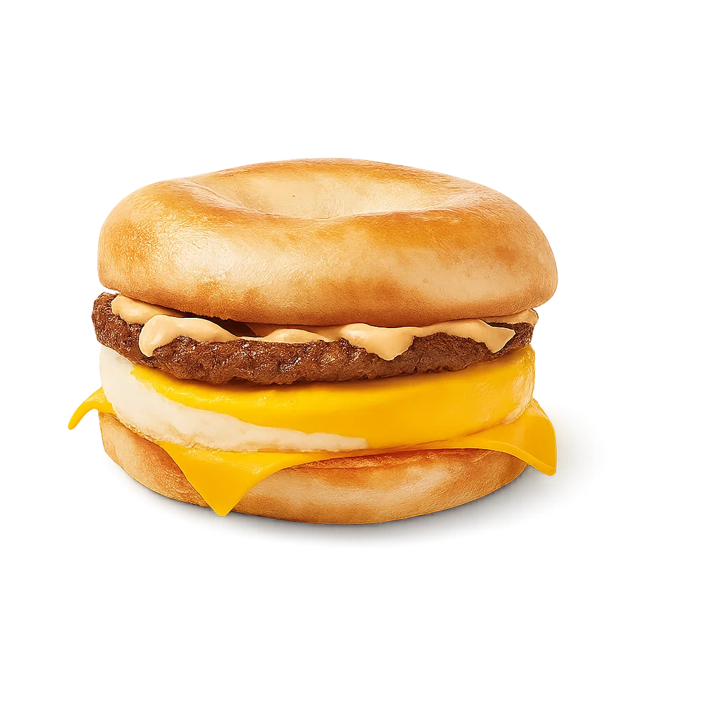 Tim Hortons Spicy Habanero Sausage Bagel Breakfast Sandwich