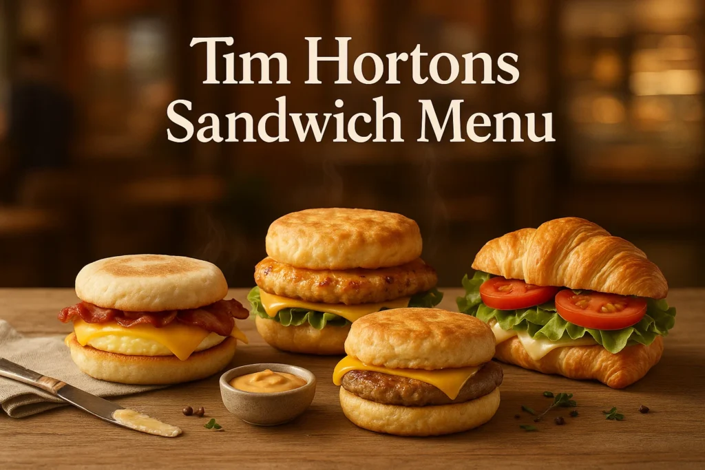 Tim Hortons Sandwiches Menu